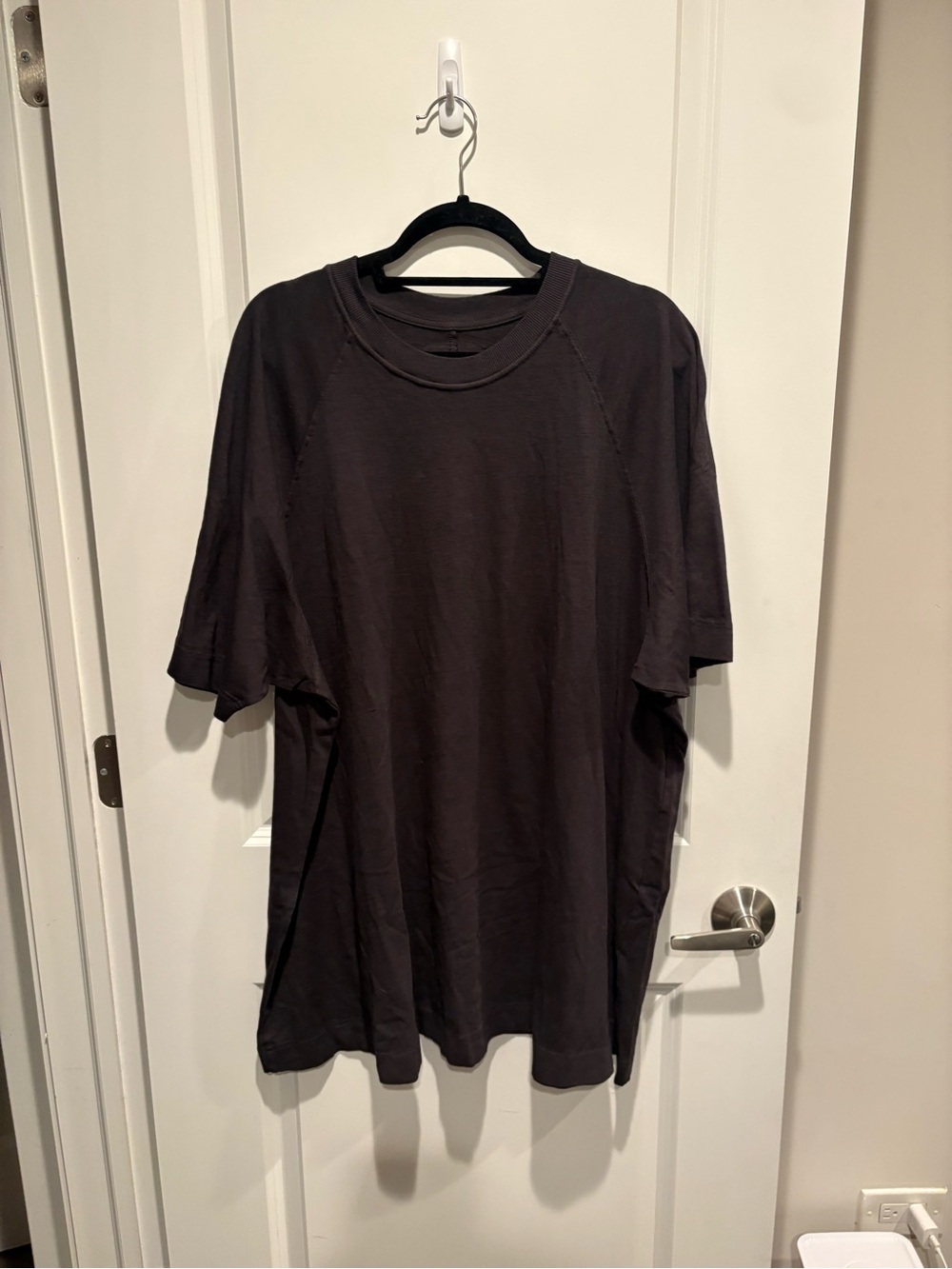 Free People Black Short Sleeve Crew Tee